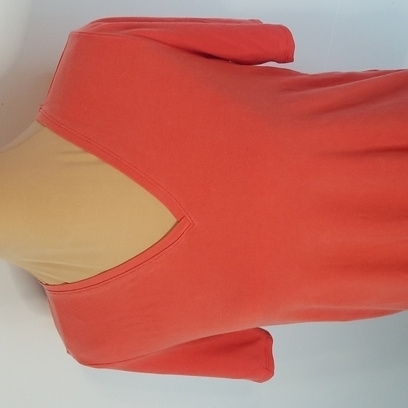Eileen Fisher Asymmetrical Top Coral Color Size XSmall - Picture 2 of 6